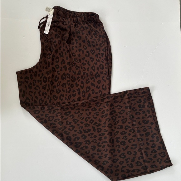 PINK Victoria's Secret Satin Pull-On Trouser Pants Leopard Print Trousers XXL - Picture 6 of 16
